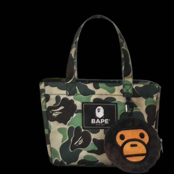 Bape Handbags - BAPE Shopping Bag with Packable MILO Keychain Bag ( by Bathing Magazine)